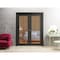 Sartodoors Sliding French Double Pocket Doors 64 x 80in, Matte Black Clear Glass, Kit Trims Rail Hardware LUCIA2166DP-BLK-64 - alternate 4